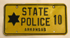 AR State Police license plates