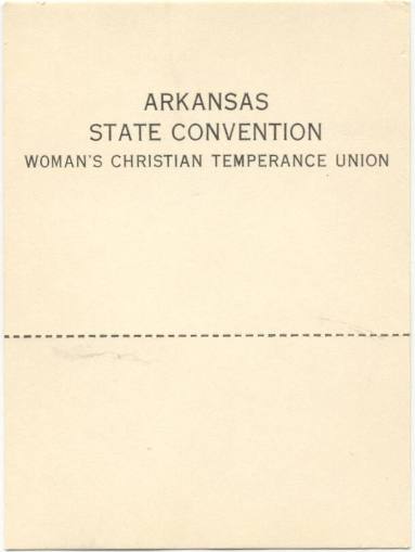 AR WCTU convention place card