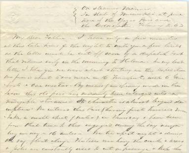 Civil War - letter to Edmund Joy's father