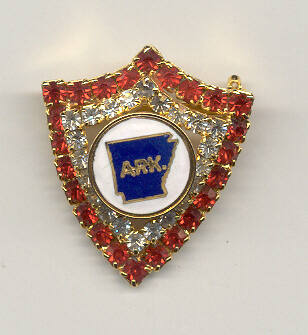 rhinestone Arkansas pin