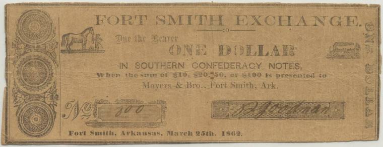 Scrip, Arkansas Confederate