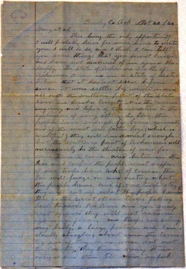 Civil War - Alex Harding letter