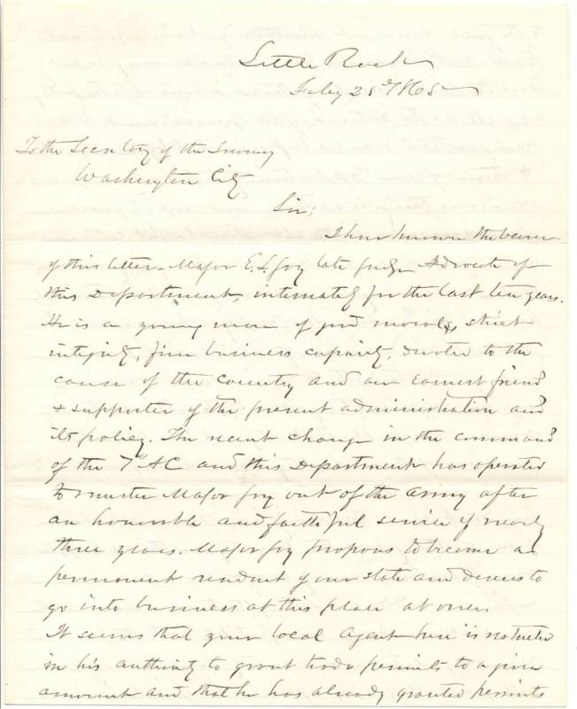 Letter about E.L. Joy