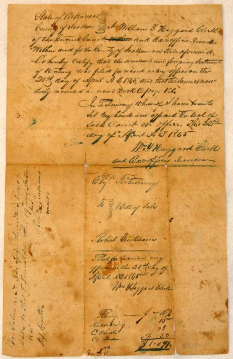 slave bill of sale