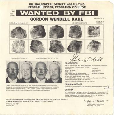 FBI Wanted ad for Gordon Kahl