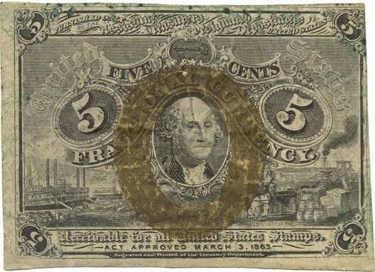 United States Fractional Currency - 5 cents