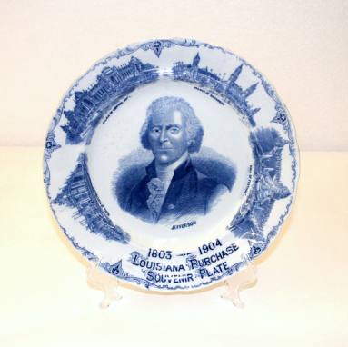 1904 World's Fair Thomas Jefferson plate