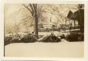 View of snowy yard at 2002 Scott in Little Rock