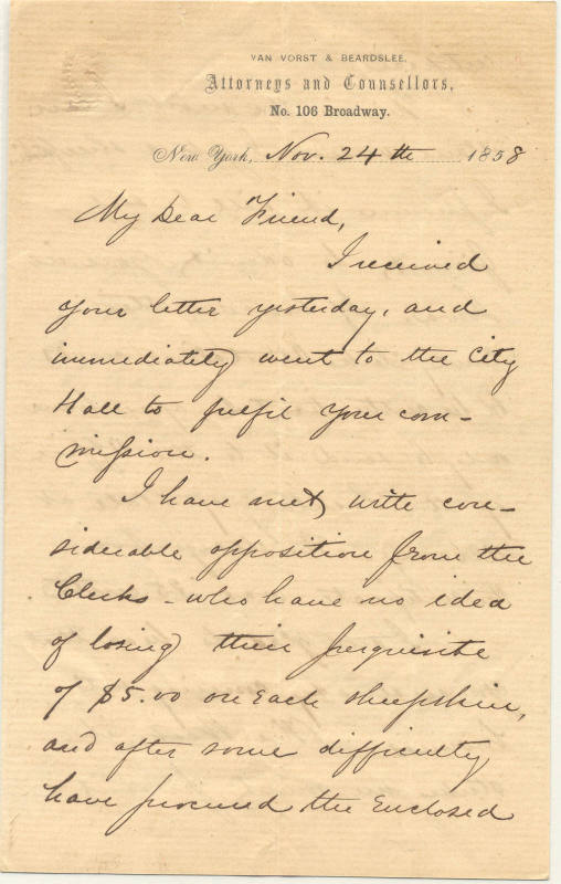 E.L. Joy letter