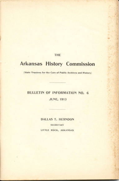 Ark. History Commission Bulletin No. 6 about Ark. in the Mexican War