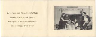 Christmas Card from Governor and Mrs. Sid McMath