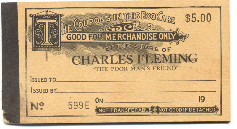 Depression era coupon book