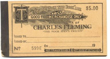 Depression era coupon book