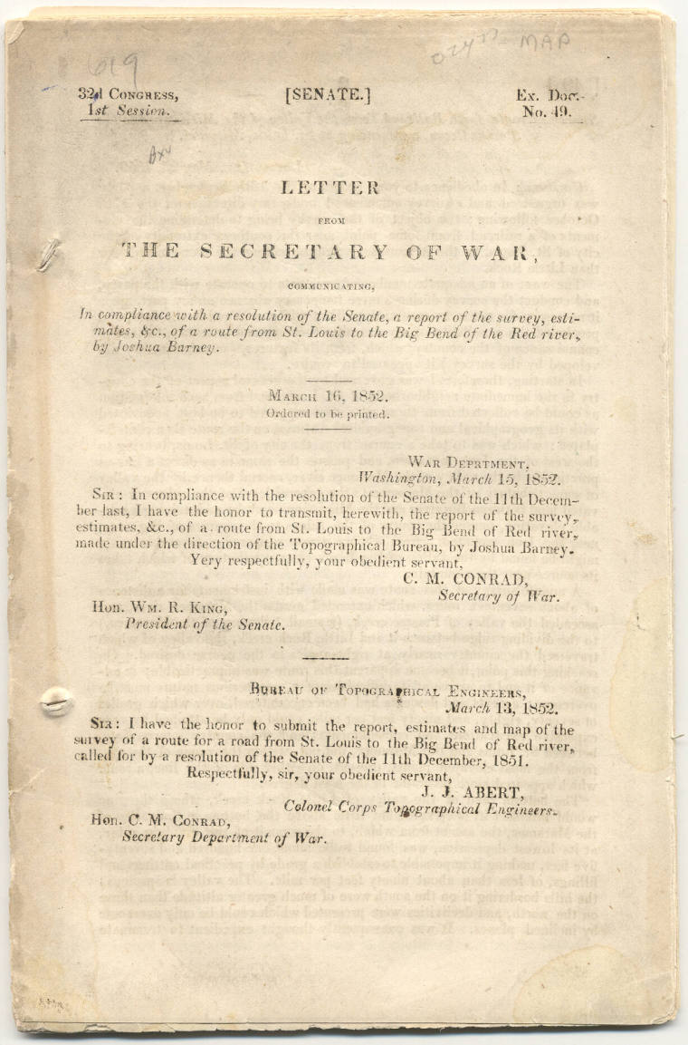 Letter from the Secretary of War