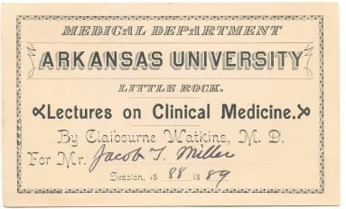 Admission Card for Medical Lectures
