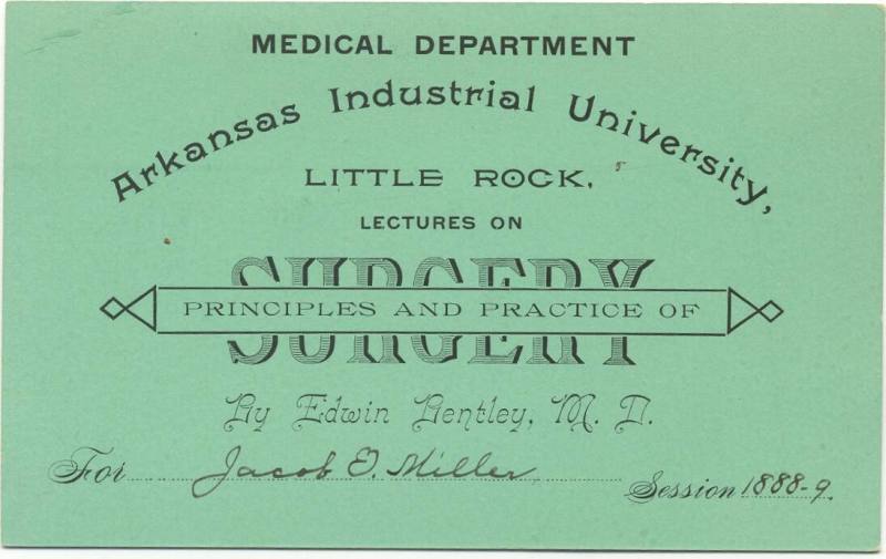 Admission Card for Medical Lectures