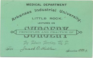 Admission Card for Medical Lectures