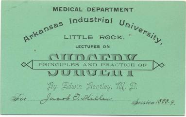 Admission Card for Medical Lectures