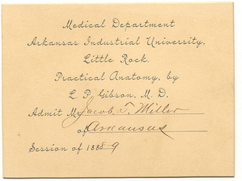Admission Card for Medical Lectures