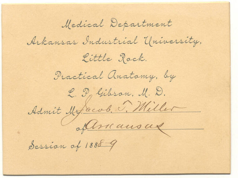 Admission Card for Medical Lectures