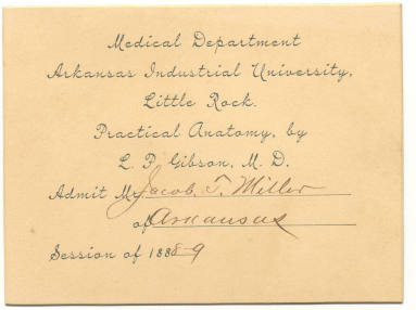 Admission Card for Medical Lectures