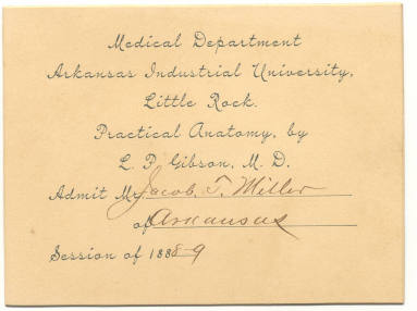 Admission Card for Medical Lectures