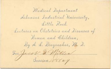 Admission Card for Medical Lectures