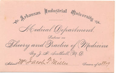 Admission Card for Medical Lectures