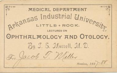 Admission Card for Medical Lectures