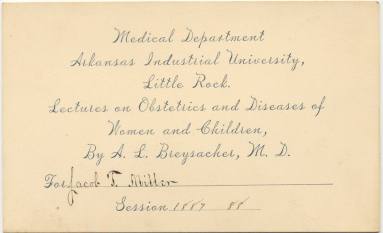 Admission Card for Medical Lecture