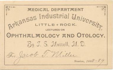 Admission Card for Medical Lectures