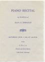 Piano Recital Program