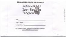 FBI Child Identification Kit - envelope