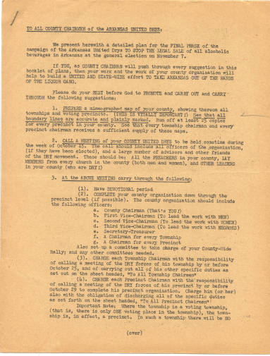 1950 anti-alcohol Campaign Material