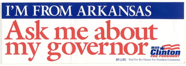 Clinton for President Bumper Sticker