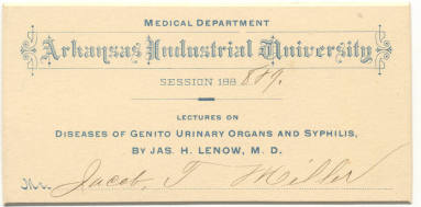 Admission Card for Medical Lecture