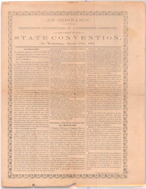 Civil War Secession Broadside