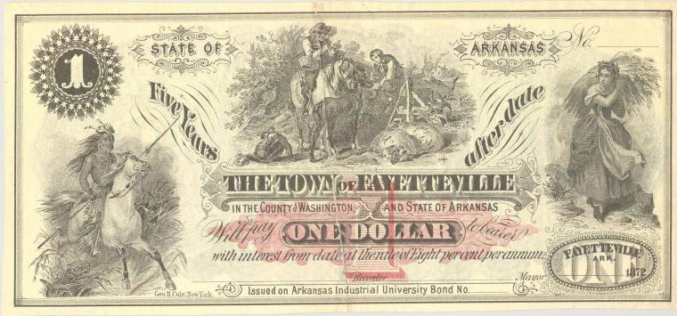 Scrip, Arkansas - one dollar note