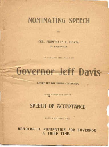 Speech, Campaign - Jeff Davis