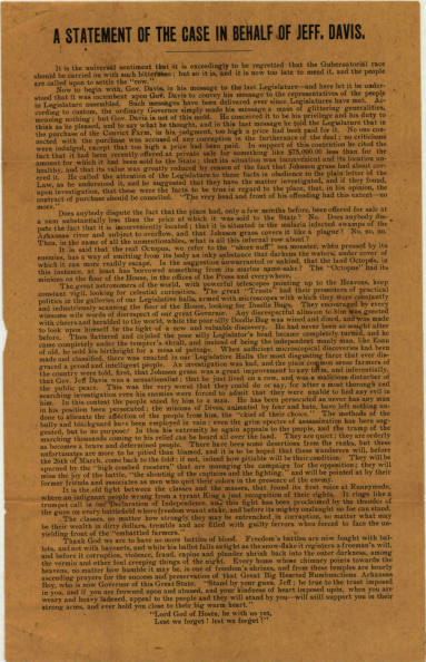 Handbill, pro Jeff Davis