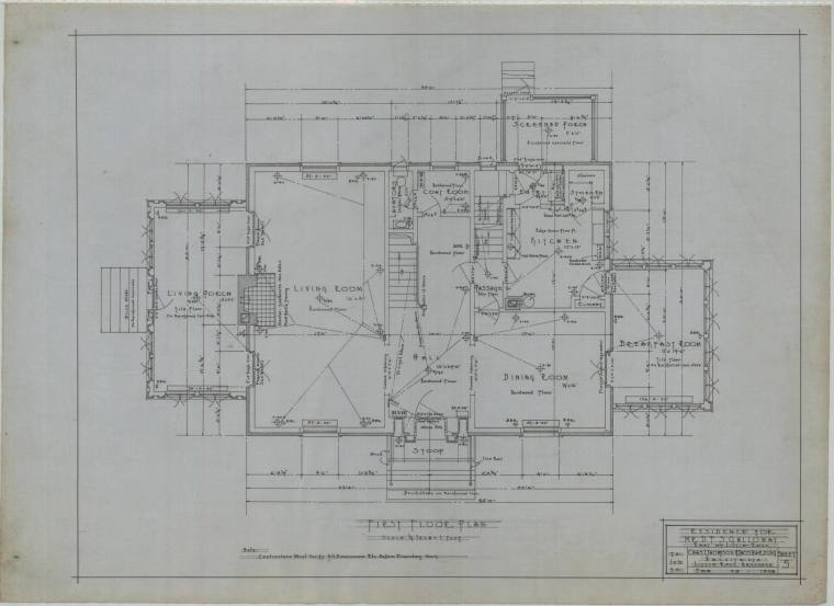 Drawing, Thompson Architectural - D.F.S. Galloway, Little Rock