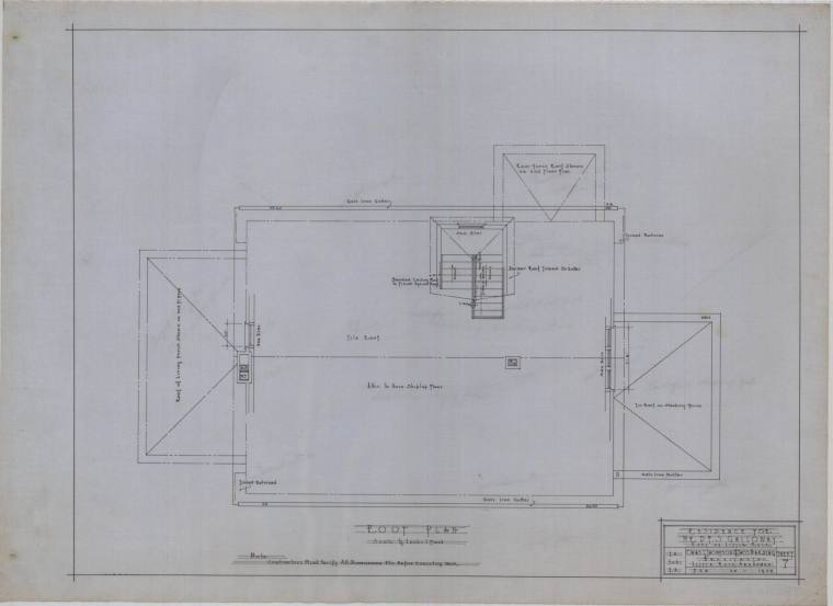 Drawing, Thompson Architectural - D.F.S. Galloway, Little Rock