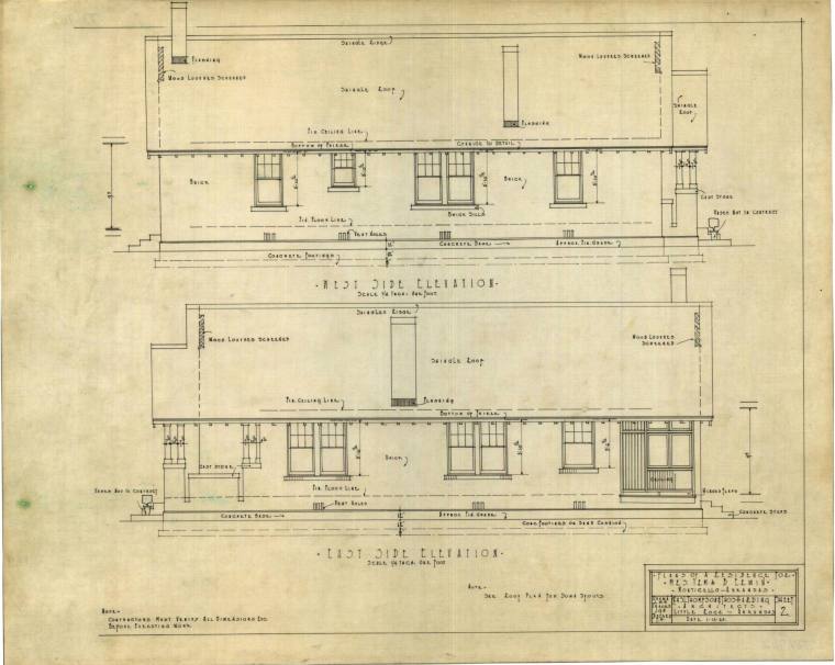 Drawing, Thompson Architectural - Irma B. Erwin, Monticello