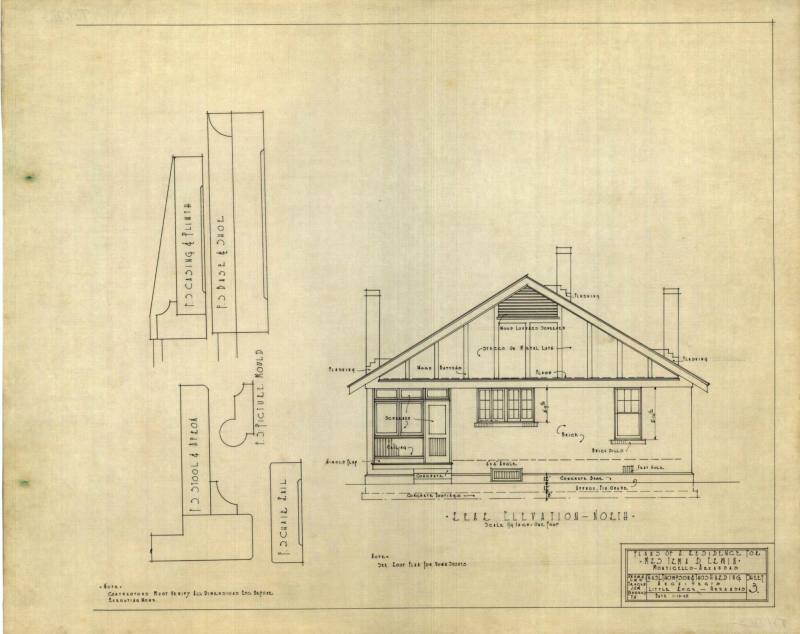 Drawing, Thompson Architectural - Irma B. Erwin, Monticello