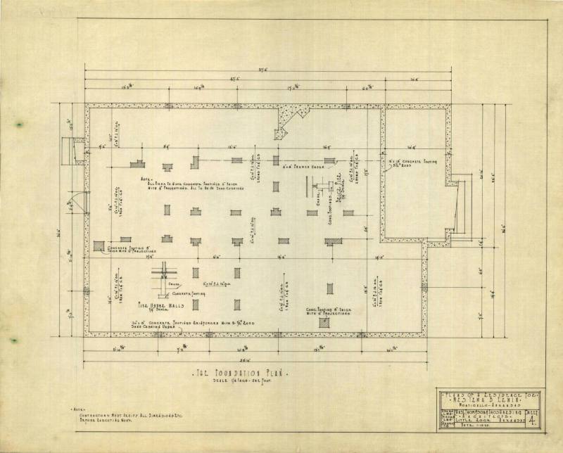 Drawing, Thompson Architectural - Irma B. Erwin, Monticello