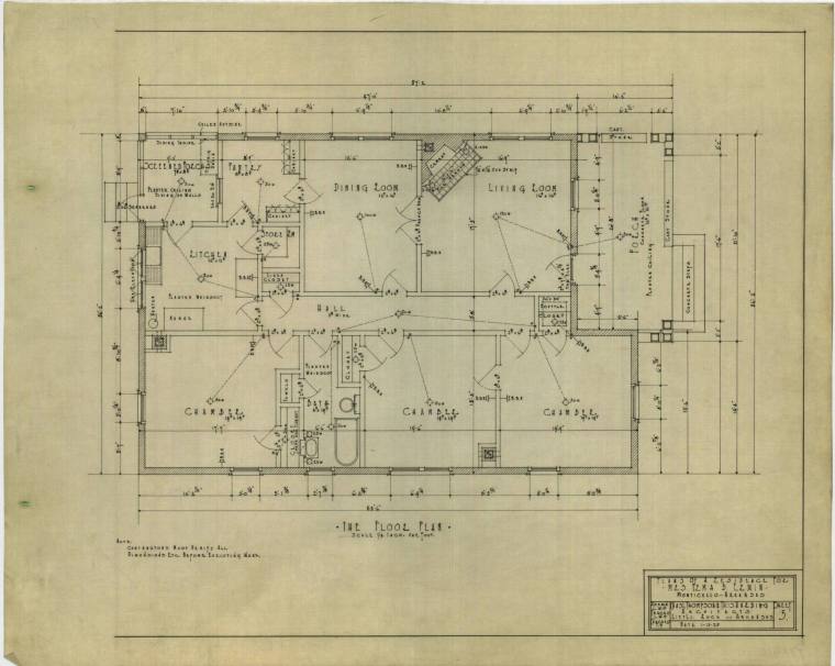 Drawing, Thompson Architectural - Irma B. Erwin, Monticello