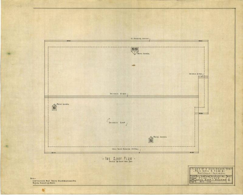 Drawing, Thompson Architectural - Irma B. Erwin, Monticello