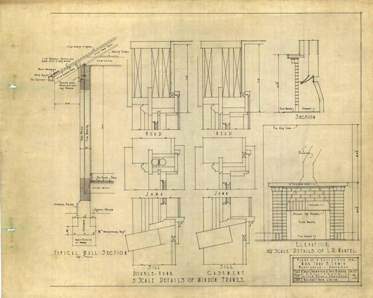 Drawing, Thompson Architectural - Irma B. Erwin, Monticello