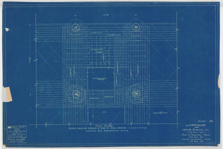 Drawing, Thompson Architectural - Geyer & Adams, Little Rock