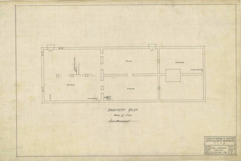 Drawing, Thompson Architectural - Geyer & Adams, Little Rock